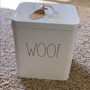 Rae Dunn Woof Tin Canister(Dog Food holder)🐶